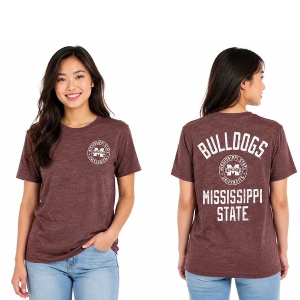 Champion Mississippi State Bulldogs Maroon Heather T-Shirt MSU M College 70-14
